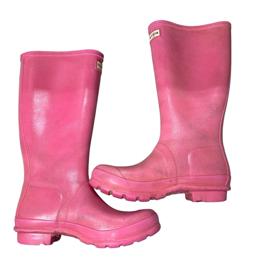 Pink Kids Hunter Tall Rainboots